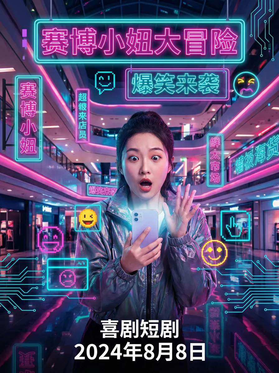 淑容第二次上船阅读 搞笑喜剧短剧 - 赛博小妞大冒险海报